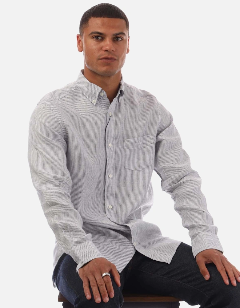Regular Fit Striped Linen Shirt