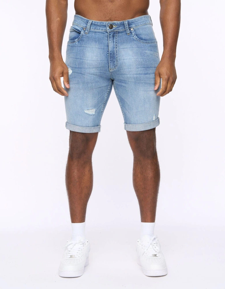 Riptrey Scratch Detail Denim Shorts