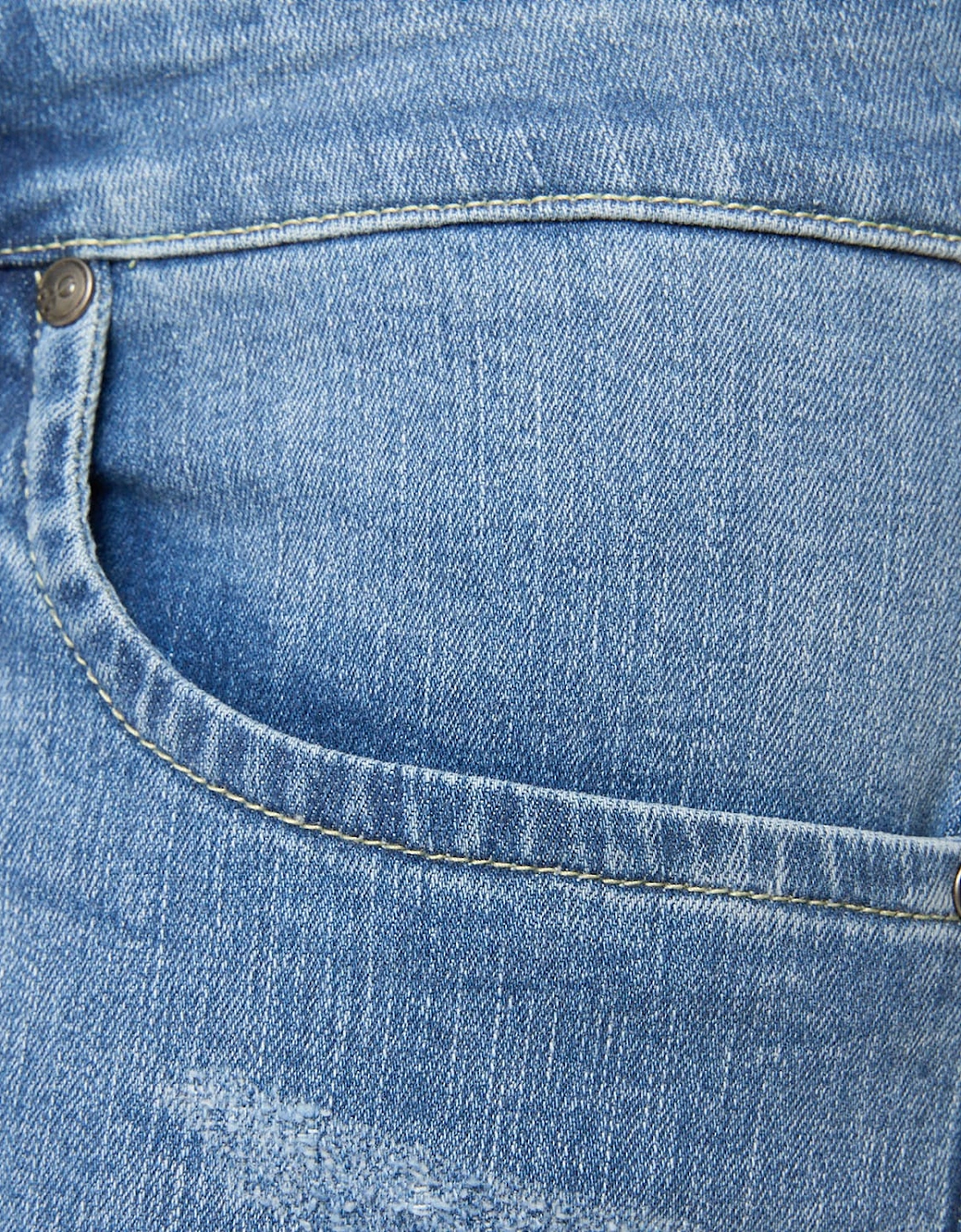 Riptrey Scratch Detail Denim Shorts