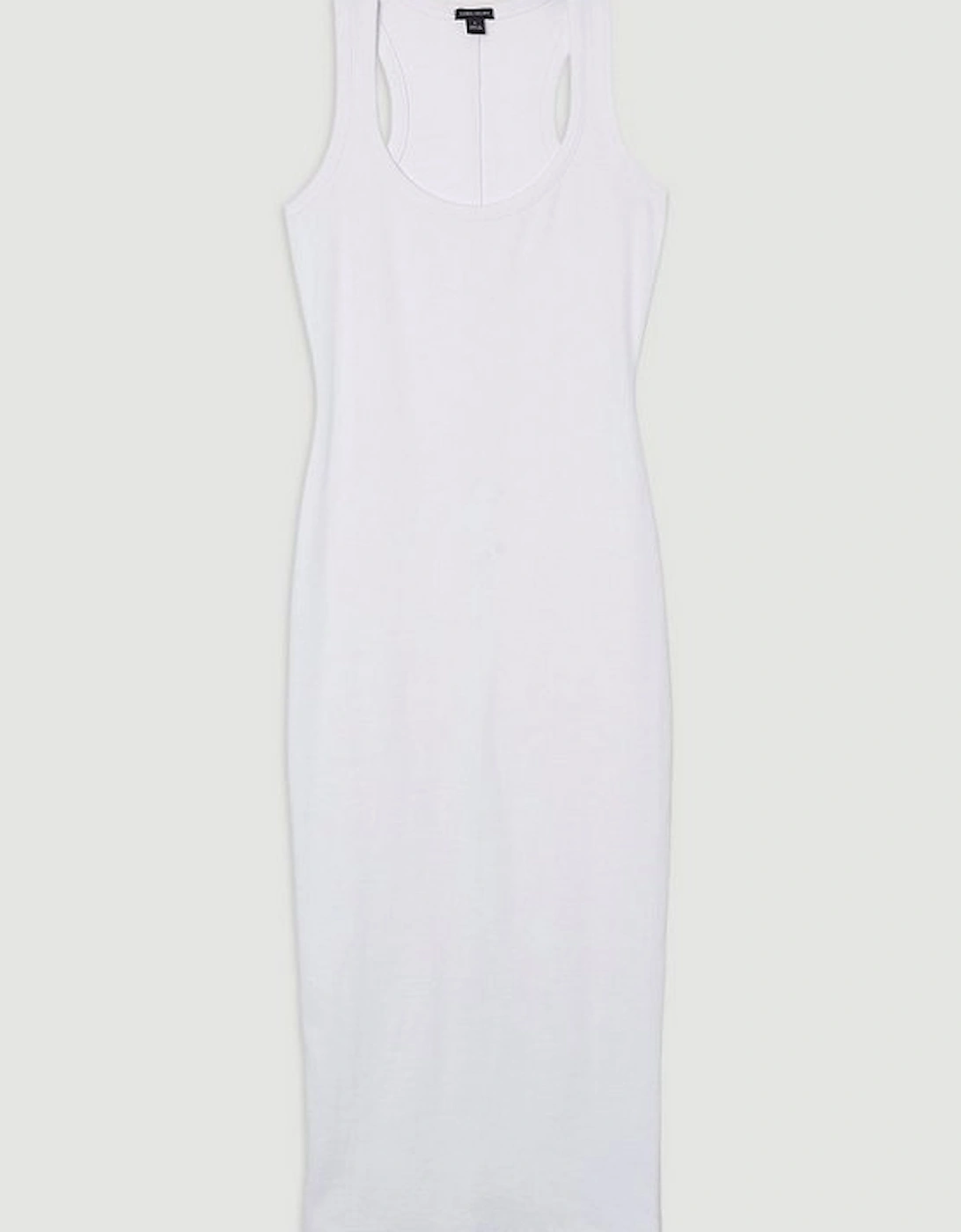 Compact Jersey Rib Racer Midi Dress