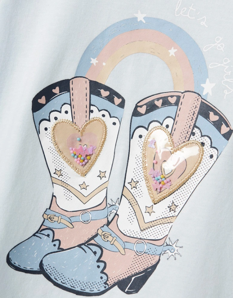 Mini Girl's Kitty Short Sleeve Box Top Country Air