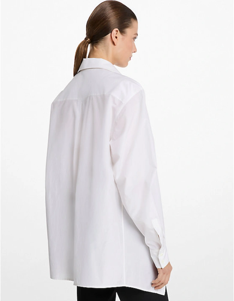 Silk and Cotton Taffeta Portrait Collar Shirt
