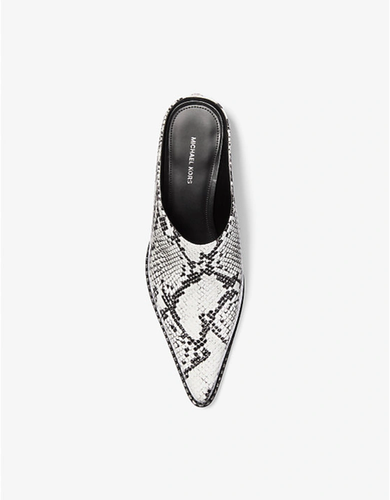 Nash Snake Embossed Leather Mule