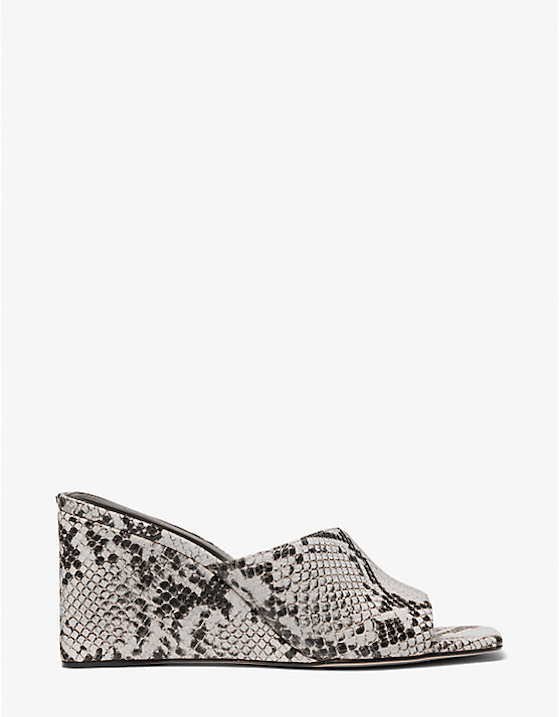 Merriam Snake Embossed Leather Wedge Sandal