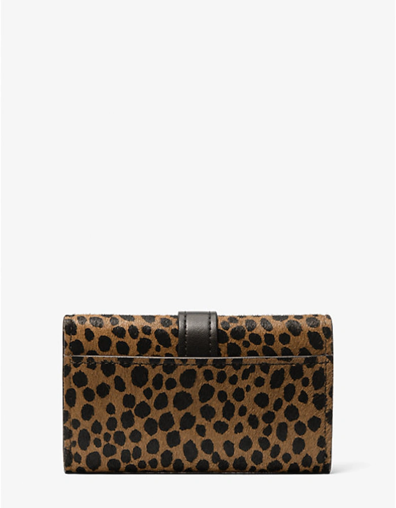 Nolita Medium Cheetah Print Calf Hair Tri-Fold Wallet