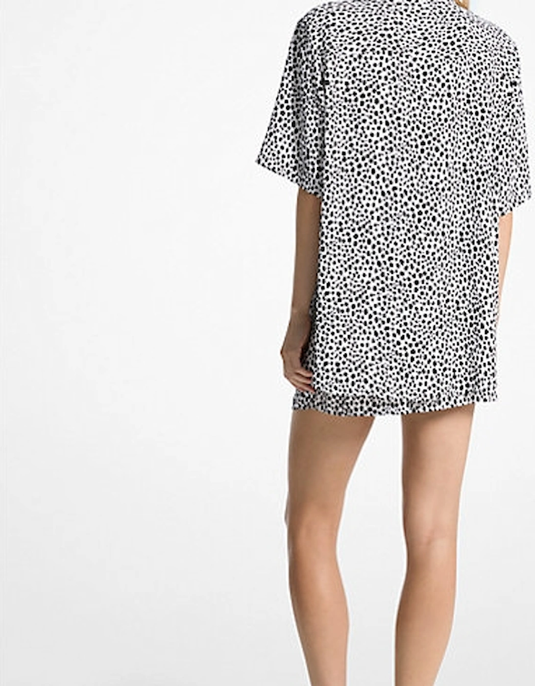 Cheetah Print Satin Camp Shirt