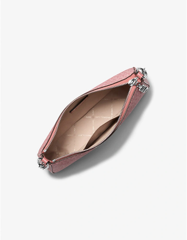 Empire Medium Striped Signature Logo Chain-Link Pochette