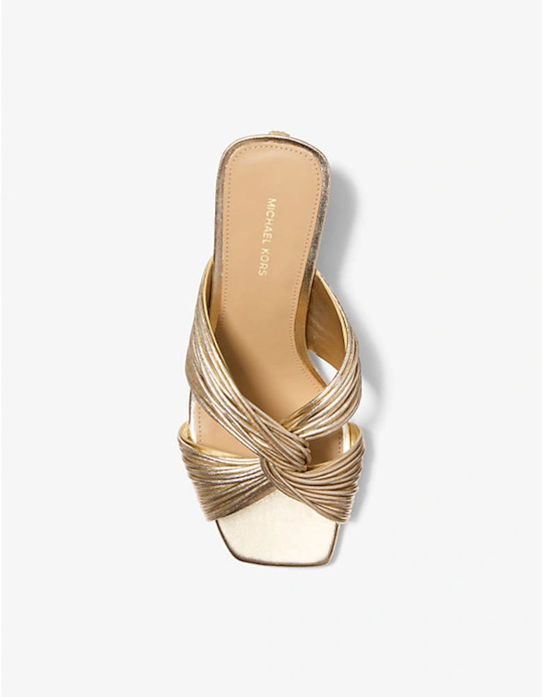Alessia Metallic Mule Sandal