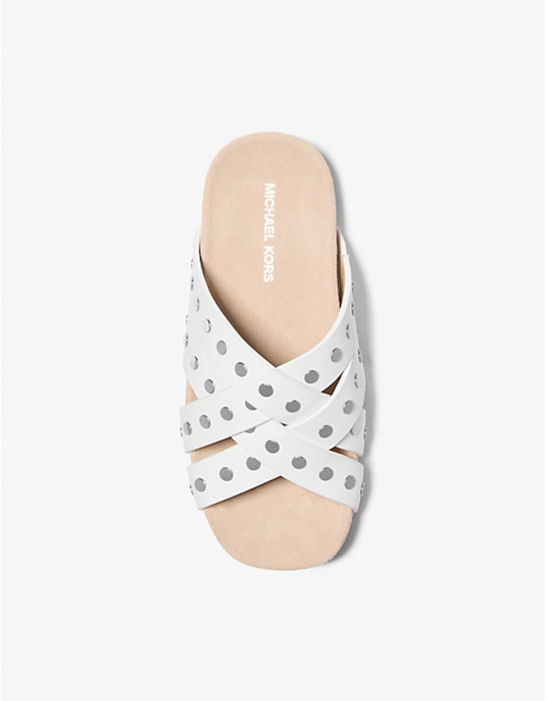 Irene Studded Leather Flat Sandal