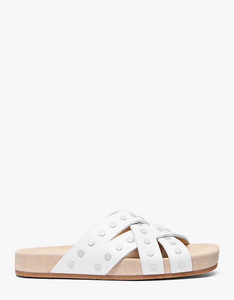 Irene Studded Leather Flat Sandal