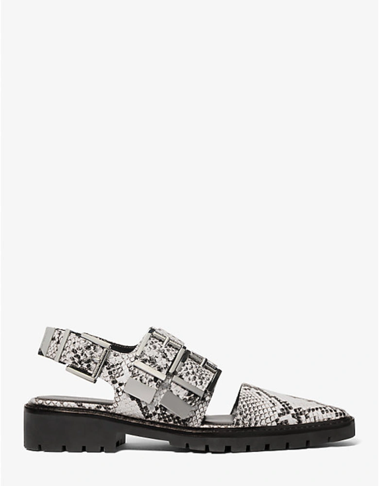 Darrington Snake Embossed Leather Slingback Loafer