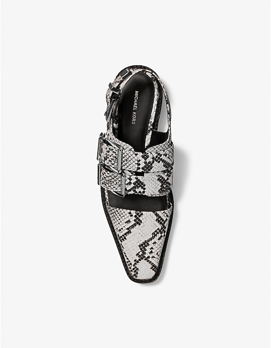 Darrington Snake Embossed Leather Slingback Loafer