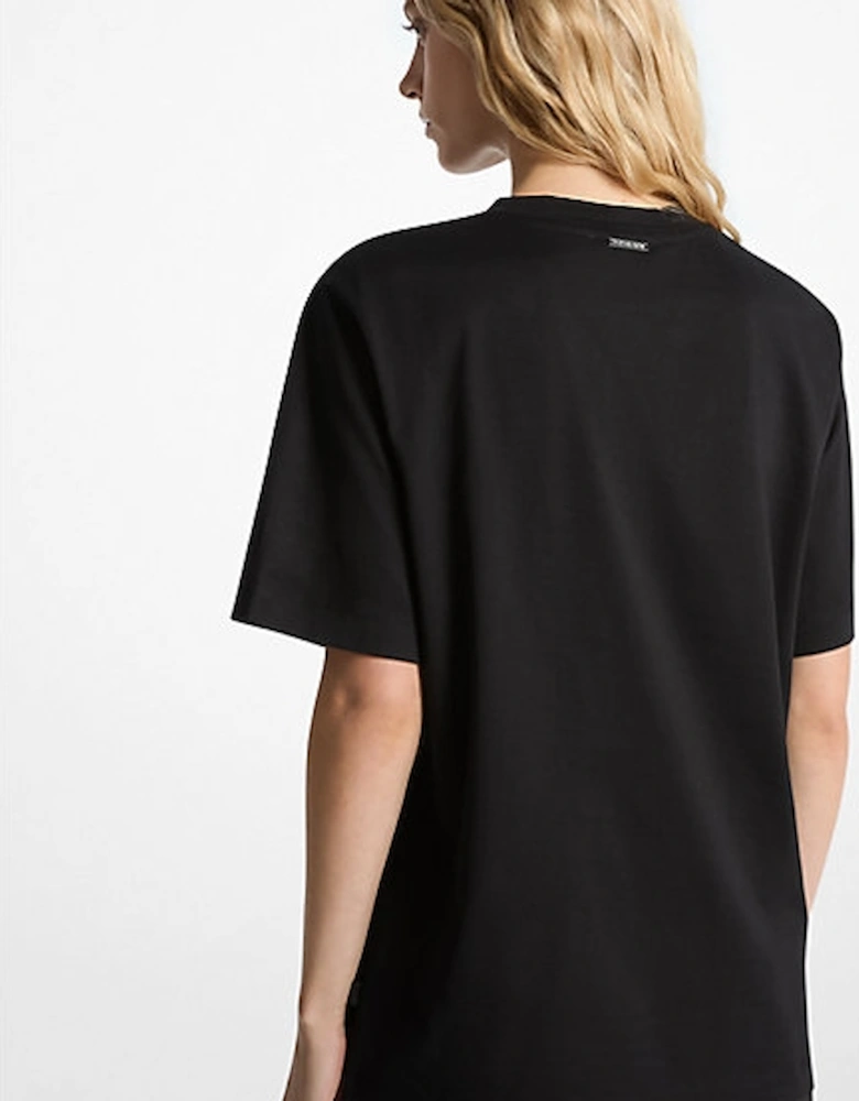 Logo Embossed Cotton T-Shirt