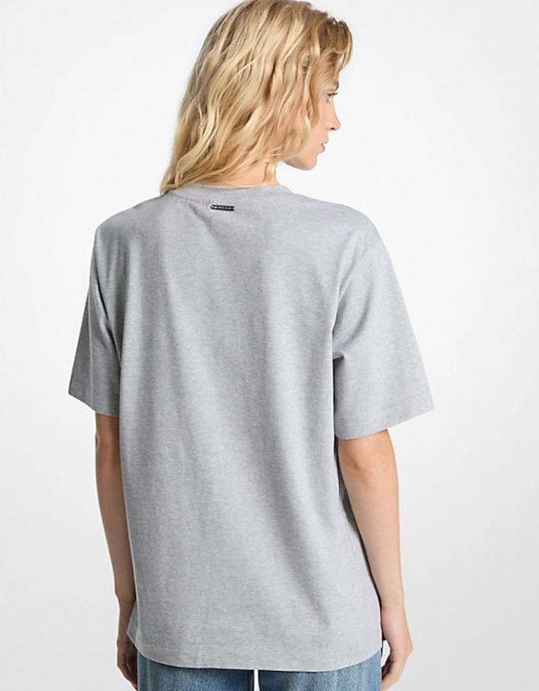 Logo Embossed Cotton T-Shirt