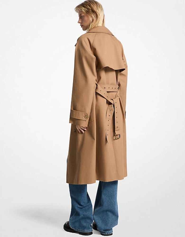 Cotton Oversized Double-Breasted Trench Coat