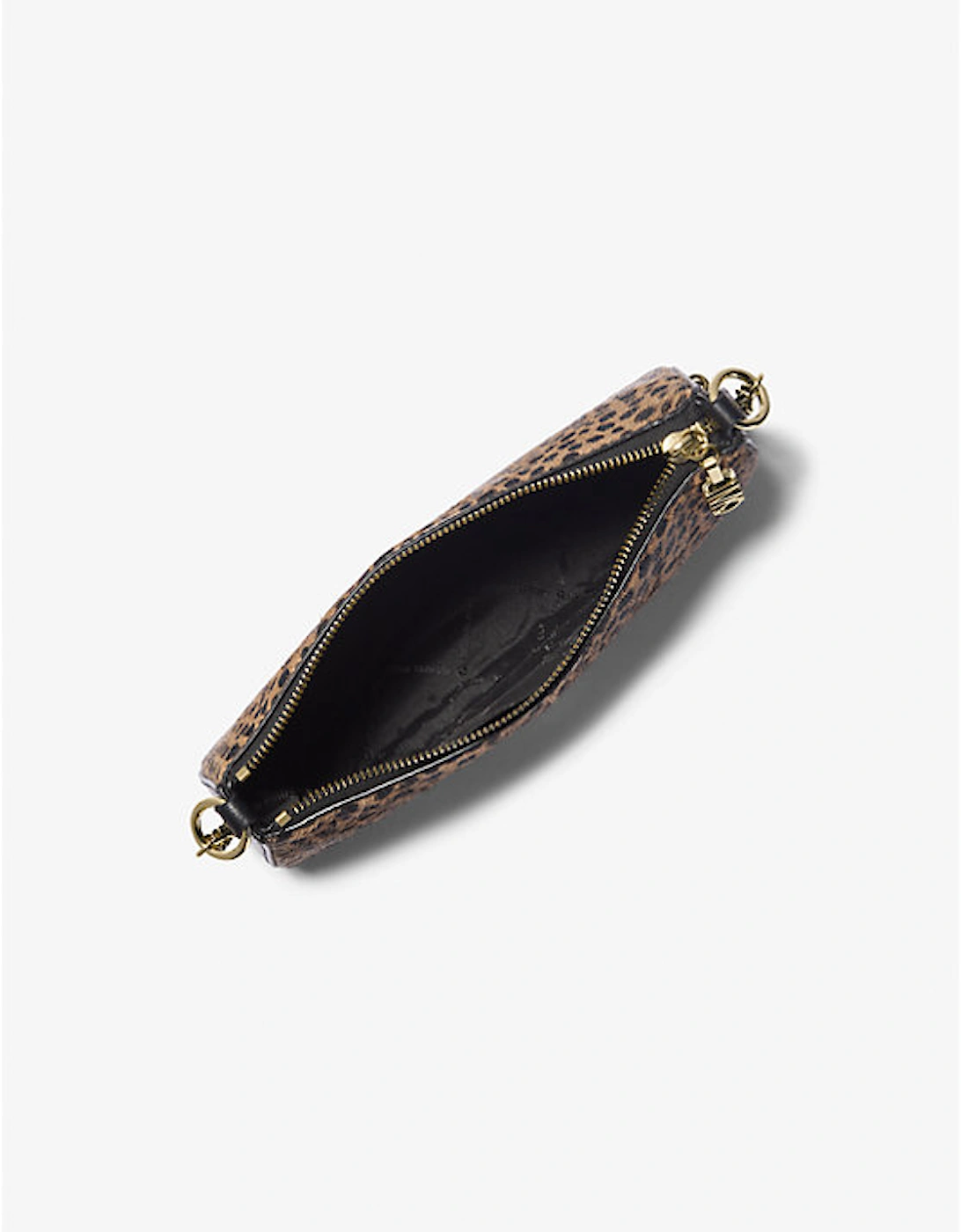 Empire Medium Cheetah Print Calf Hair Chain-Link Pochette