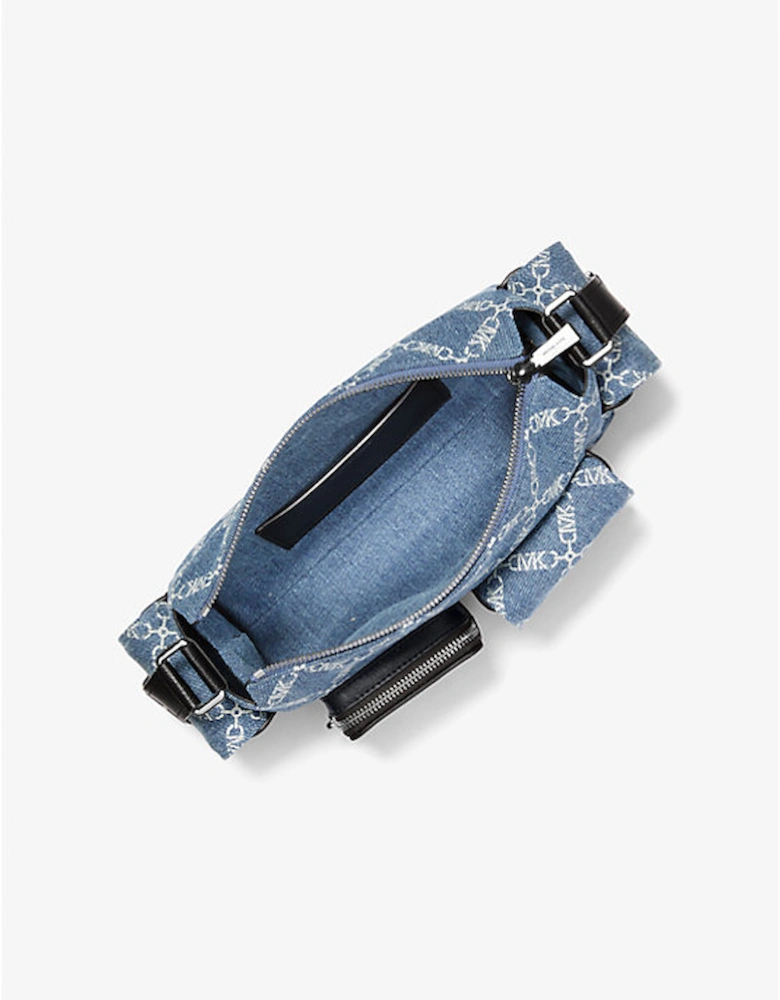 Dakota Medium Empire Diamond Jacquard and Leather Shoulder Bag