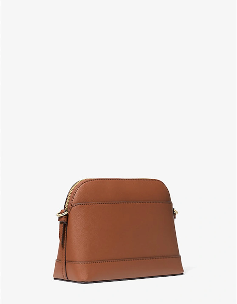 Large Saffiano Leather Dome Crossbody Bag