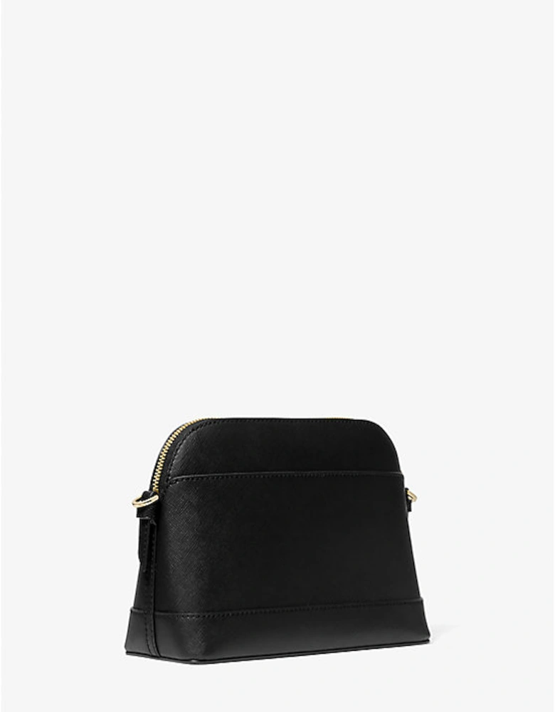 Large Saffiano Leather Dome Crossbody Bag