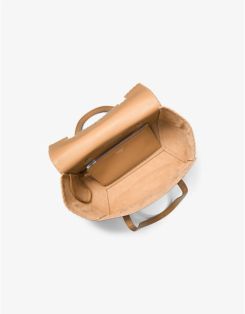Sophia Hand-Stitched Pebbled Leather Satchel