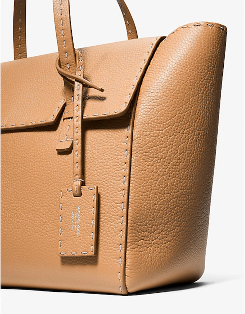 Sophia Hand-Stitched Pebbled Leather Satchel