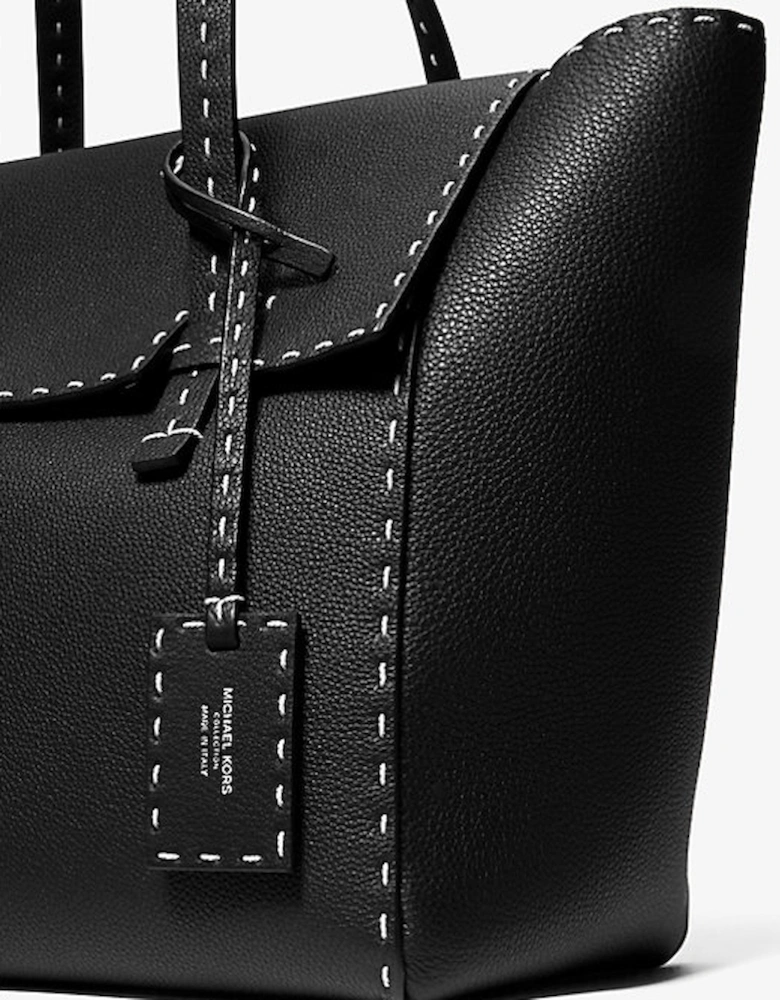 Sophia Hand-Stitched Pebbled Leather Satchel