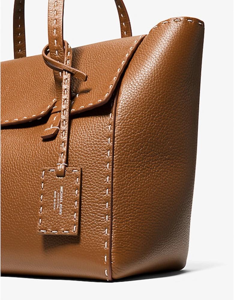 Sophia Hand-Stitched Pebbled Leather Satchel