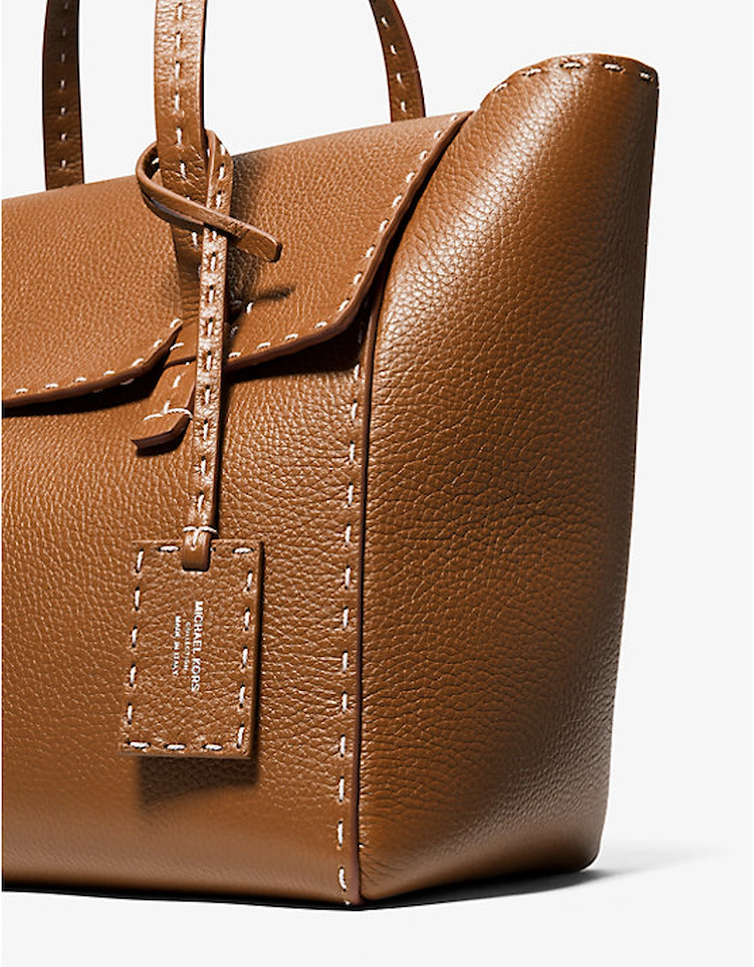 Sophia Hand-Stitched Pebbled Leather Satchel
