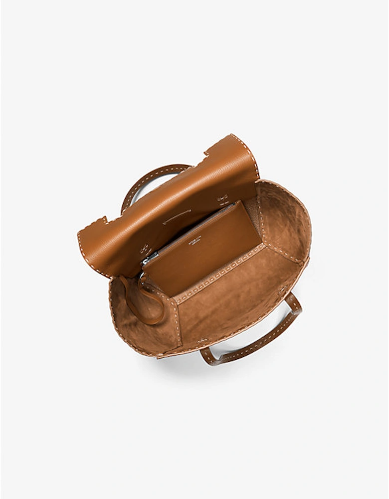 Sophia Hand-Stitched Pebbled Leather Satchel