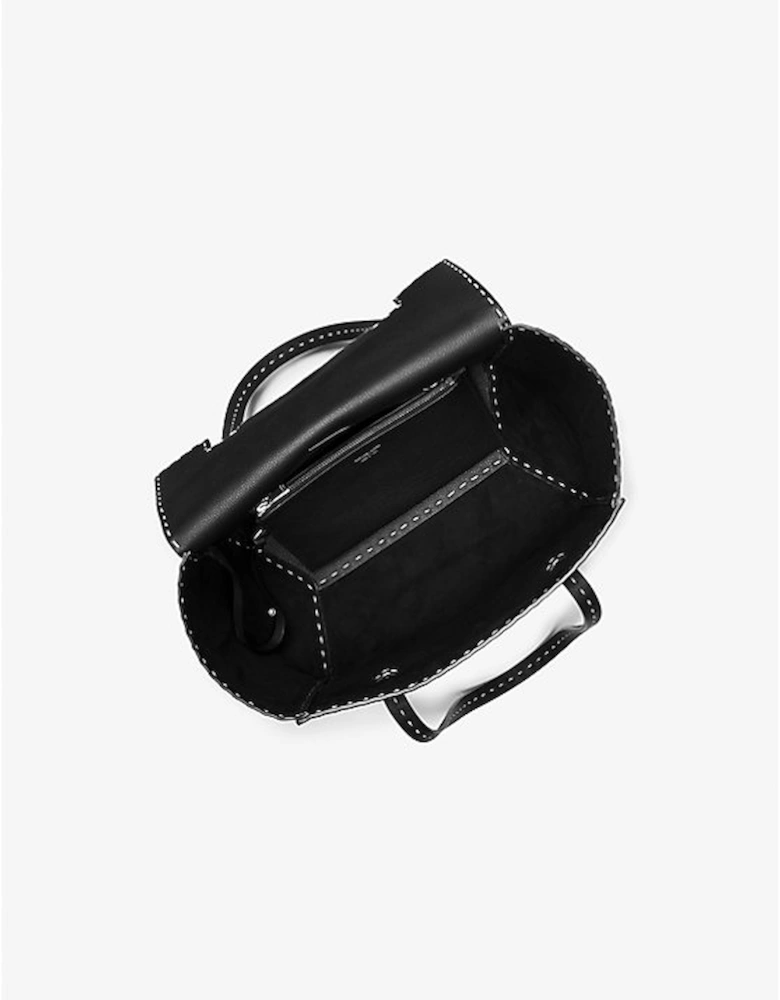 Sophia Hand-Stitched Pebbled Leather Satchel