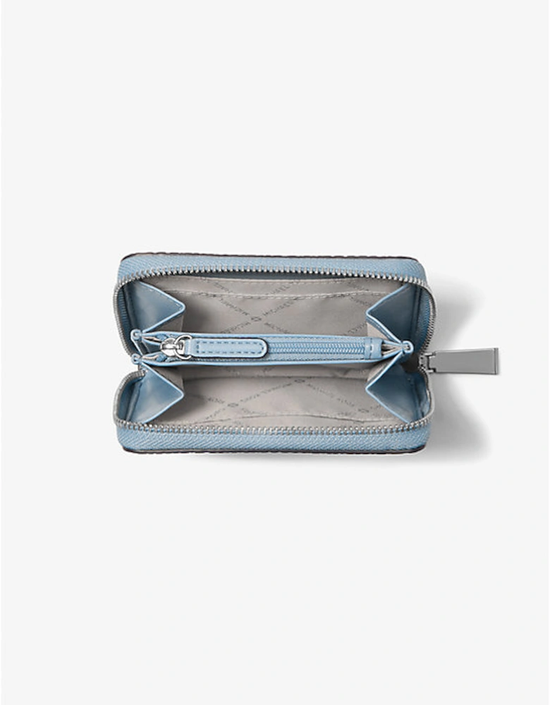 Jet Set Small Snake Embossed Leather Wallet