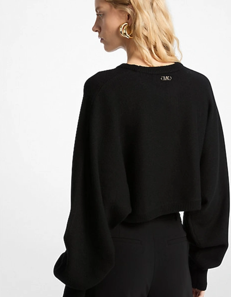 Wool Dolman-Sleeve Sweater
