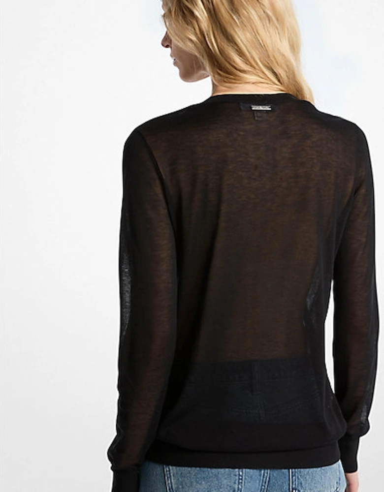 Silk Blend V-Neck Sweater