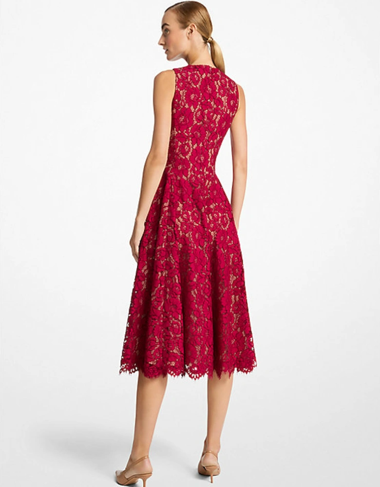 Cotton Blend Floral Lace Dance Dress