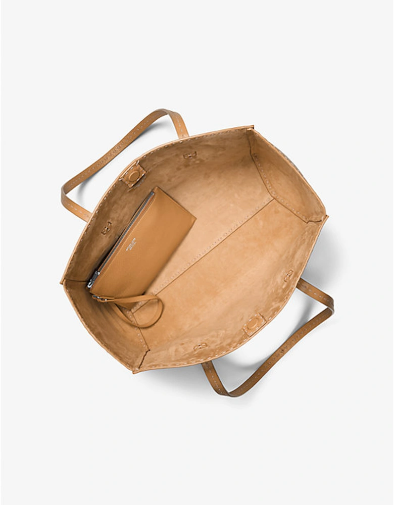 Sharon Hand-Stitched Pebbled Leather Tote Bag