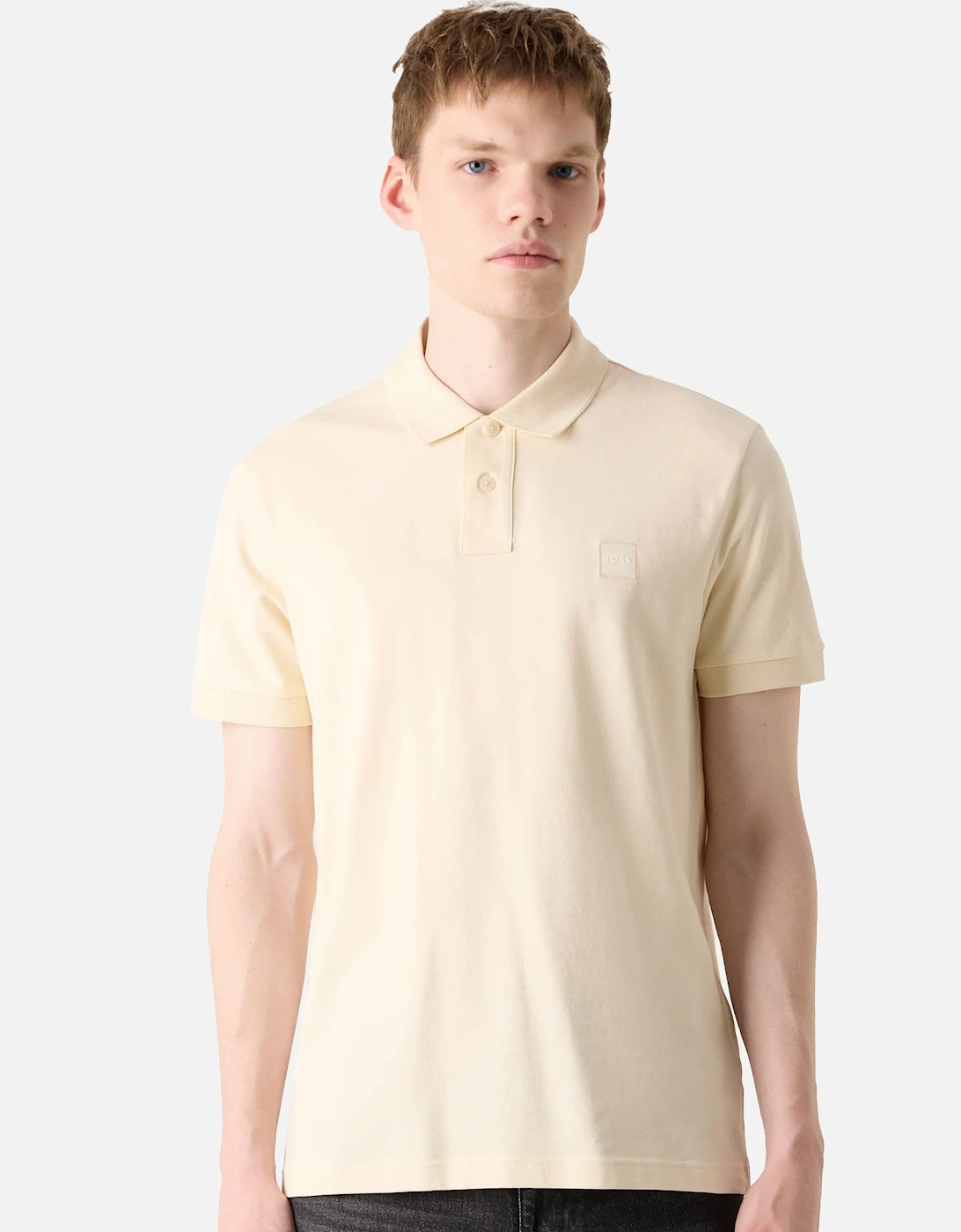 BOSS Slim Fit Passenger Polo Shirt Open Yellow