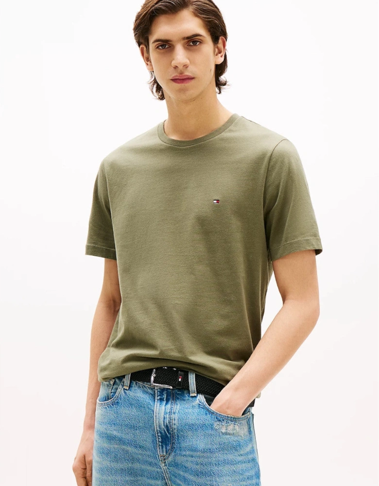 Ess Reg Fit Solid T-Shirt PLI Battle Green