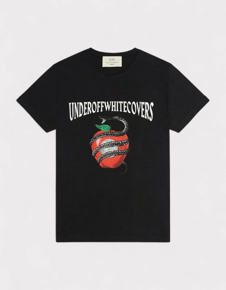 x Undercover Apple Print T Shirt Black