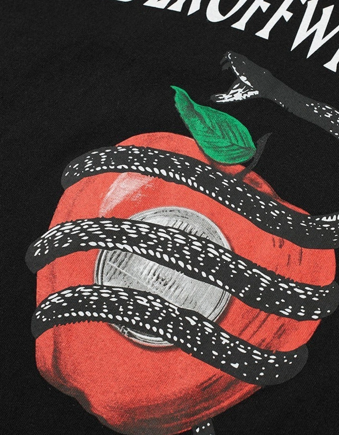 x Undercover Apple Print T Shirt Black