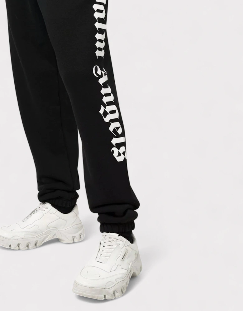 Logo Print Sweat Pants Black