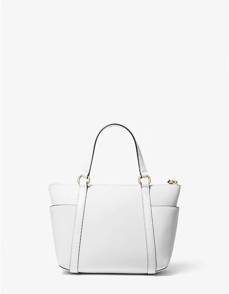 Sullivan Small Saffiano Leather Top-Zip Tote Bag