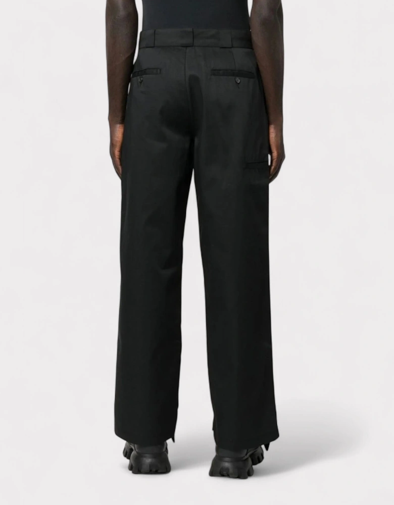Reversed Waistband Chino Trouser Black