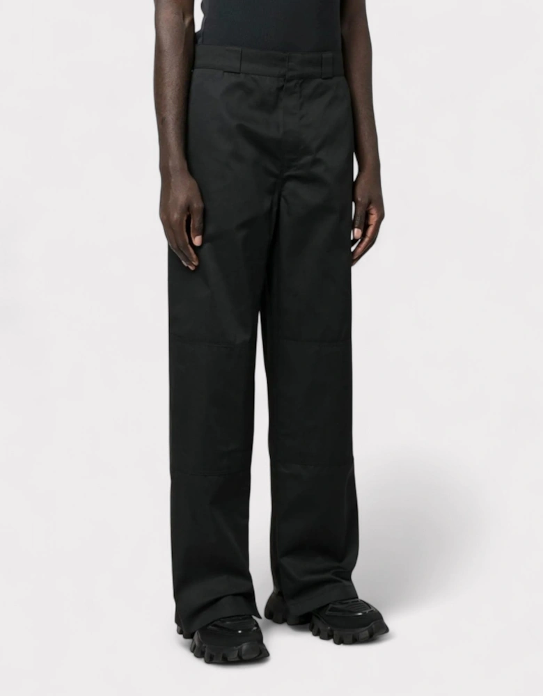 Reversed Waistband Chino Trouser Black