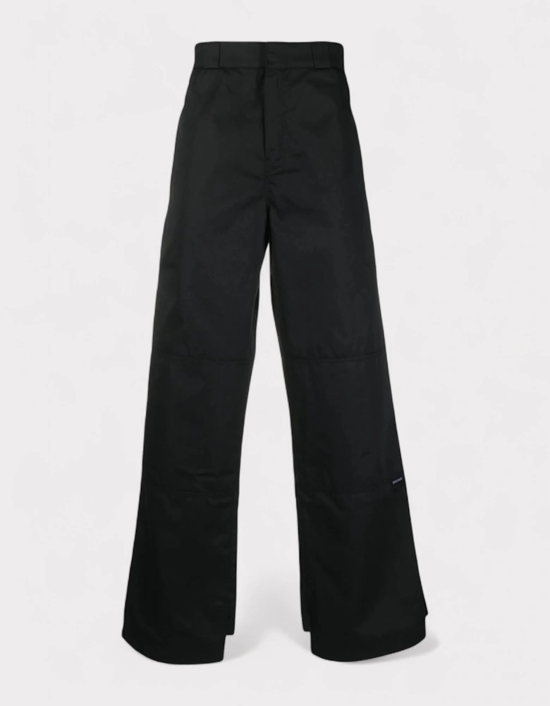 Reversed Waistband Chino Trouser Black