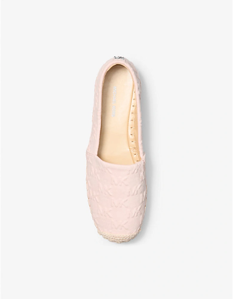 Lynn Logo Embossed Denim Platform Espadrille