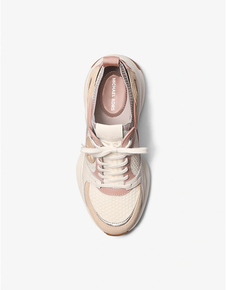 Zuma Color-Block Leather and Mesh Trainer