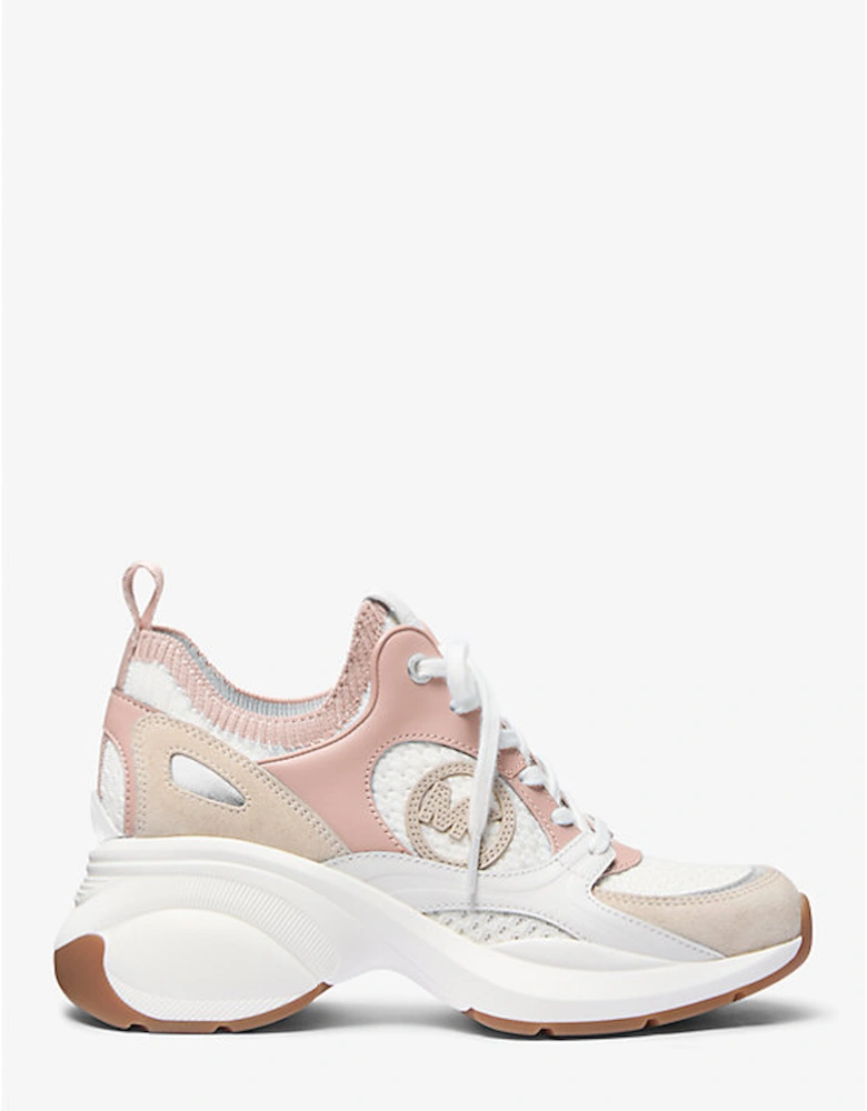 Zuma Color-Block Leather and Mesh Trainer