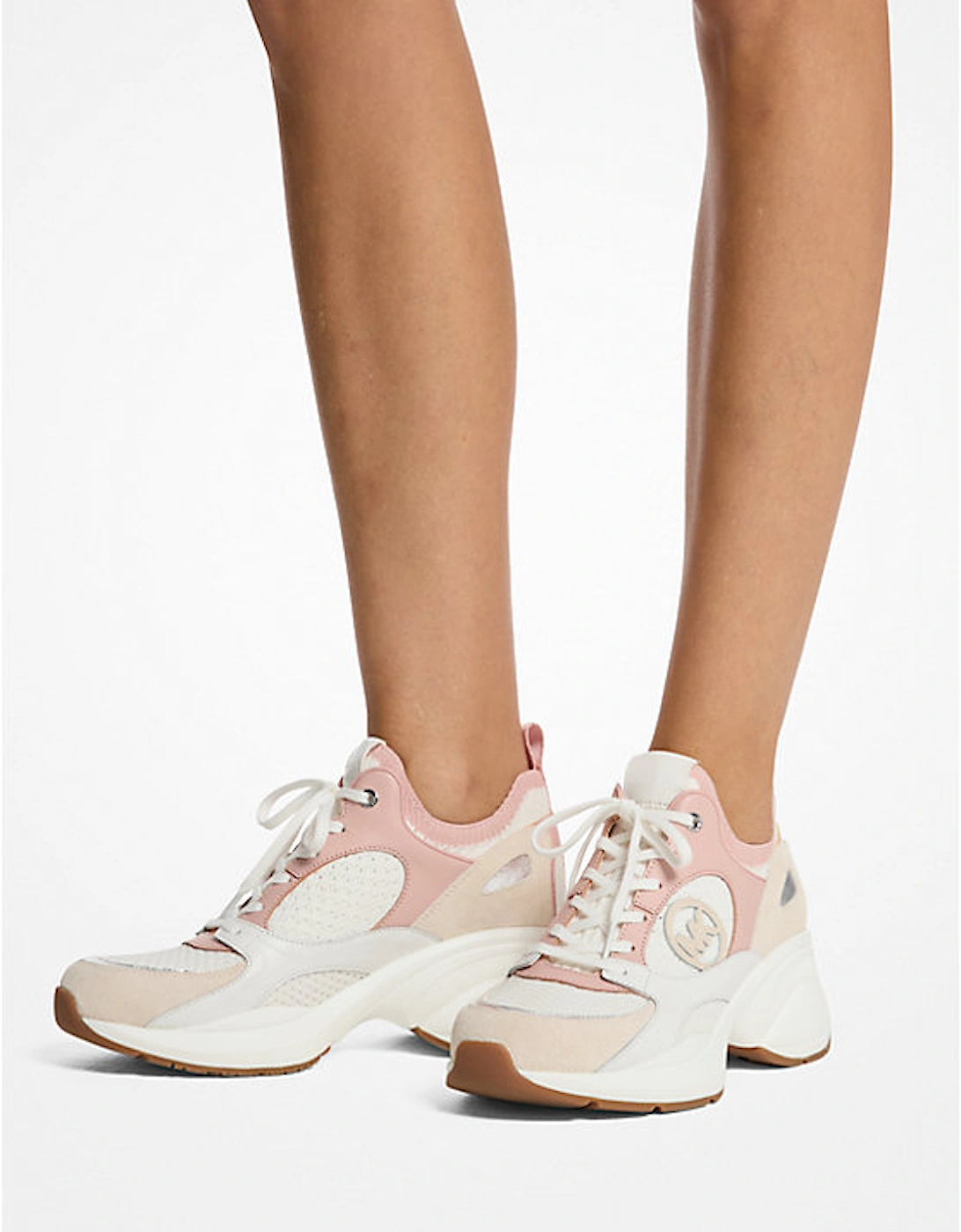Zuma Color-Block Leather and Mesh Trainer