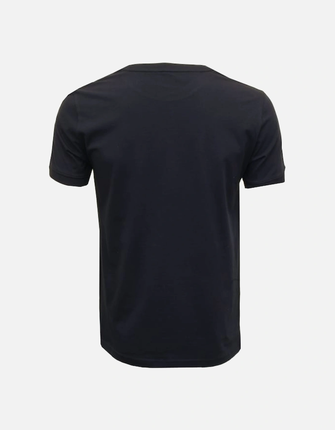Logo Sleeve Crew-Neck Organic Cotton T-Shirt, Navy
