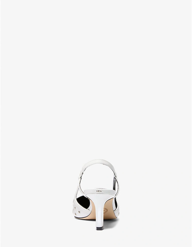 Alora Grommeted Leather Slingback Pump